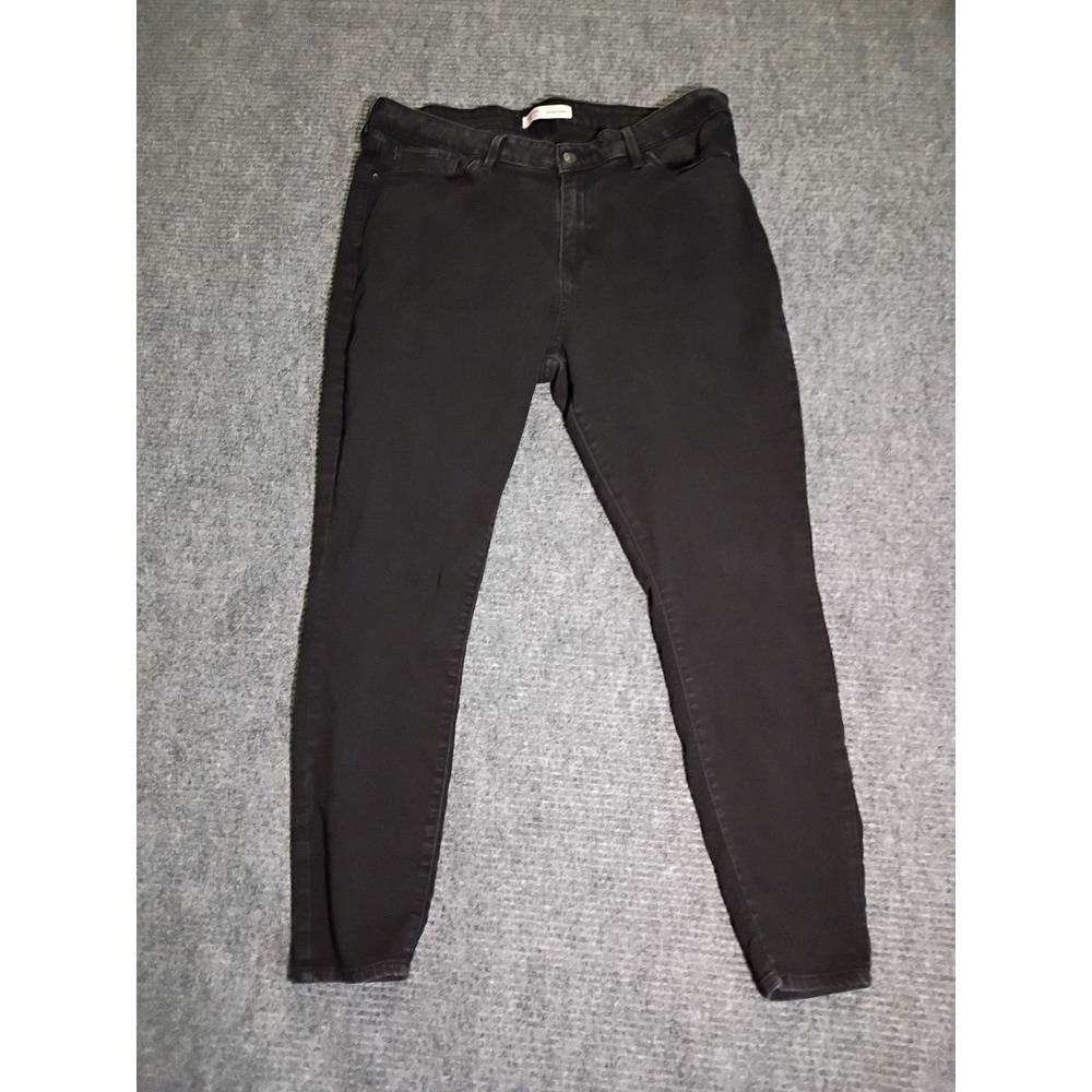 Signature By Levi Strauss Women's Black Mid-Rise Skinny Pants Size 18M